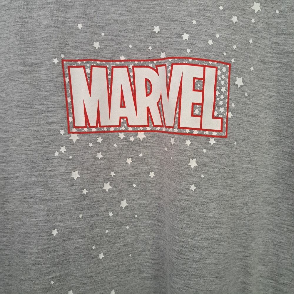 Marvel Gray Women's Large Short Sleeve Logo T-Shirt - Picture 3 of 4